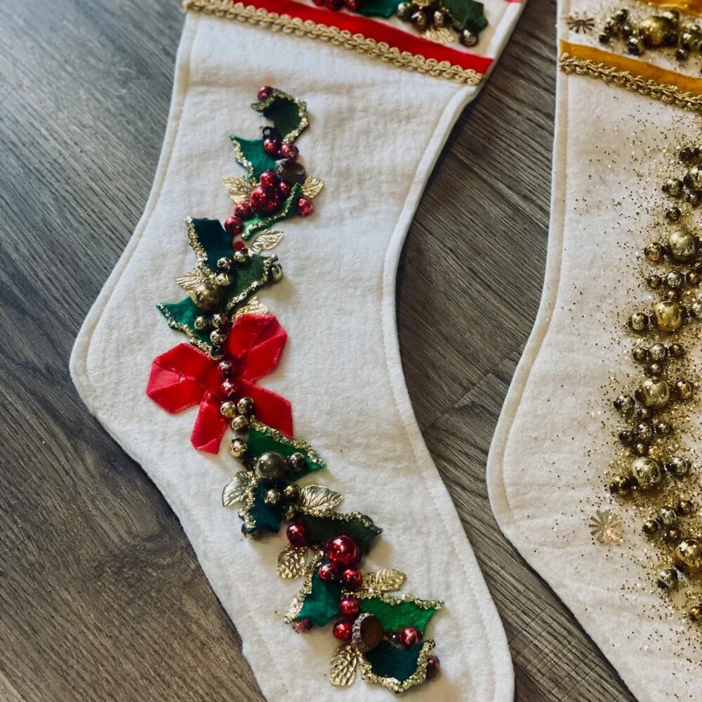 Vintage Handmade Christmas Stockings, 19